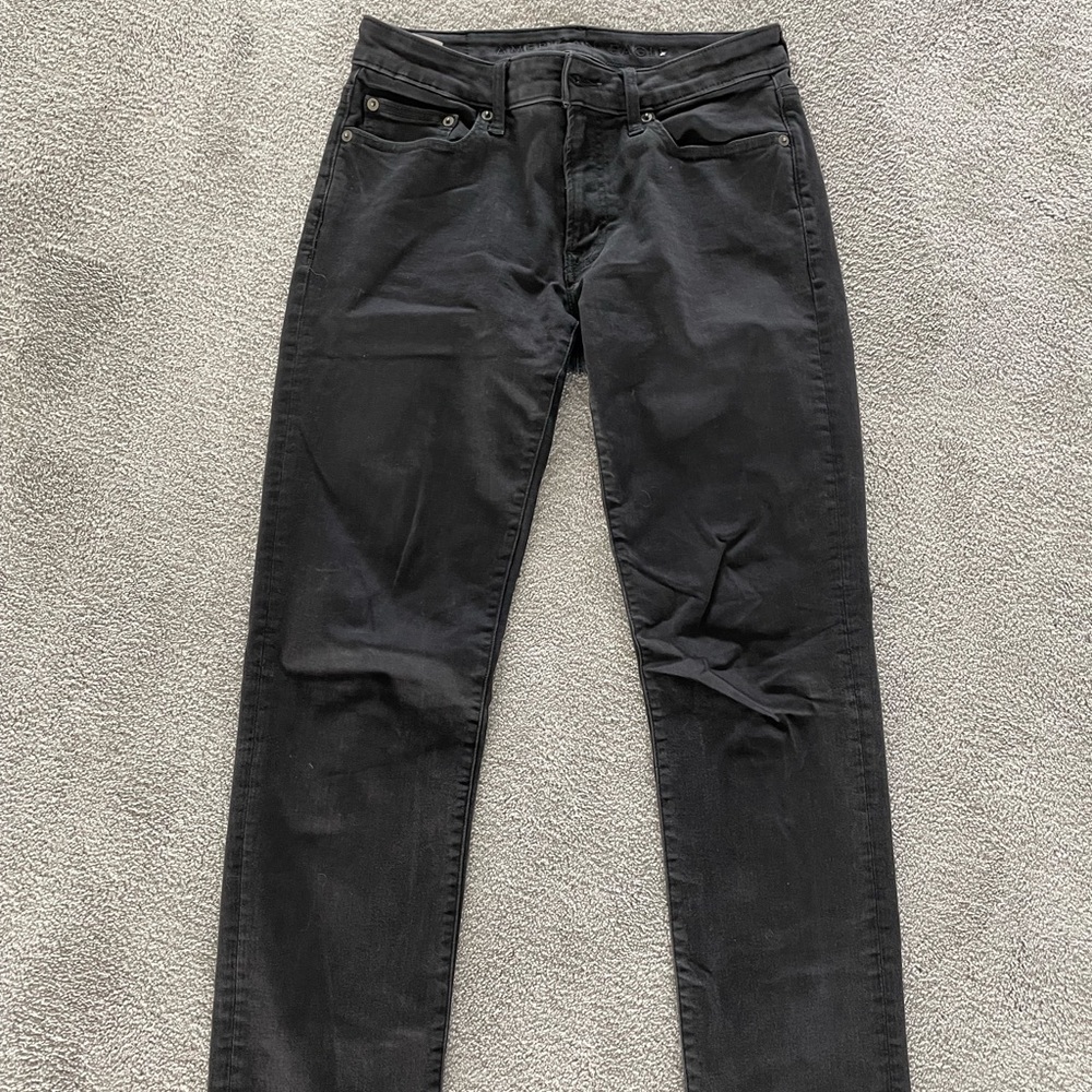 American Eagle Next Level Flex Black Slim Straight Jeans